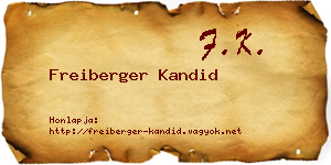 Freiberger Kandid névjegykártya